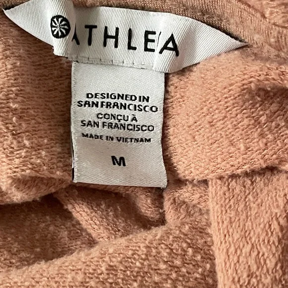 Athleta Balance Hoodie Mocha Latte Medium Modal Sweatshirt Yoga - Picture 5 of 6